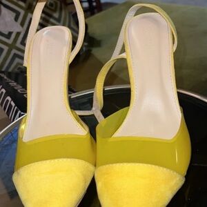 Wild Diva Bright Yellow Strappy Heels